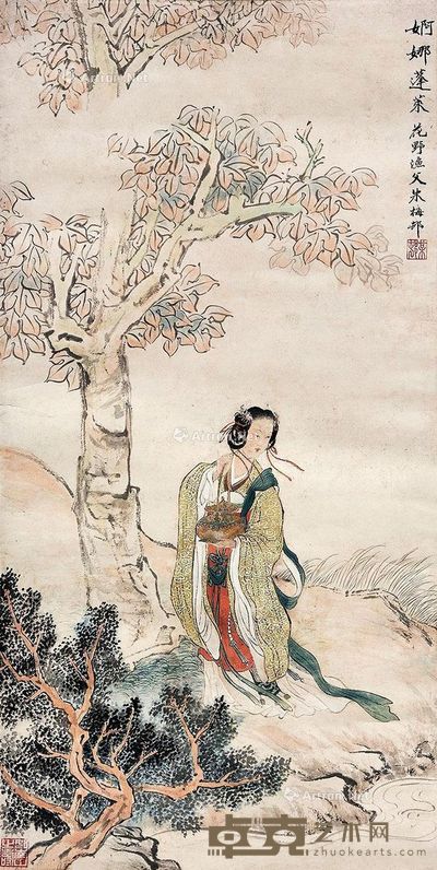 朱梅邨 婀娜蓬莱 68×34cm