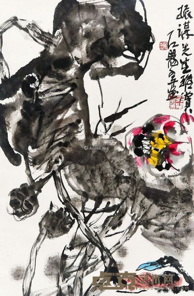 谢天赐 荷花 70×46cm