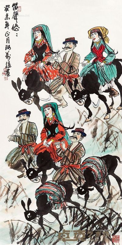 阿万提 笛声悠悠 136×68cm
