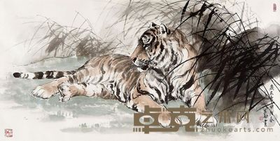 王生勇 老虎 68×136cm