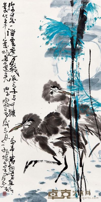 薛志耘 写意双禽 136×67cm