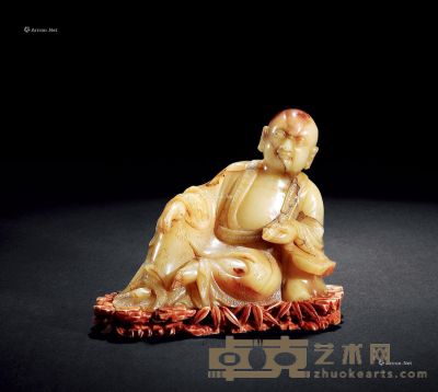 清 寿山石雕罗汉像 长7.8cm；高6.6cm