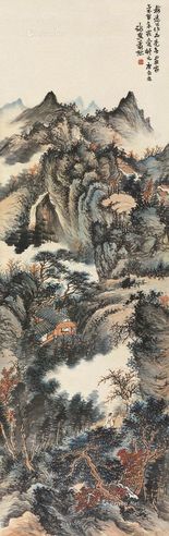 萧逊 青绿山水