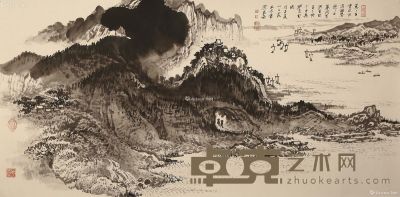王永年 嵬嵬古寺 138×69cm