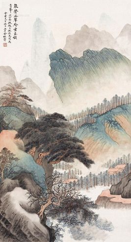 俞子才  翠壑泉声