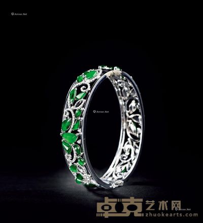 天然翡翠珠光宝气手环 --