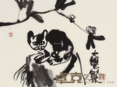 朱新建 猫 34×46cm