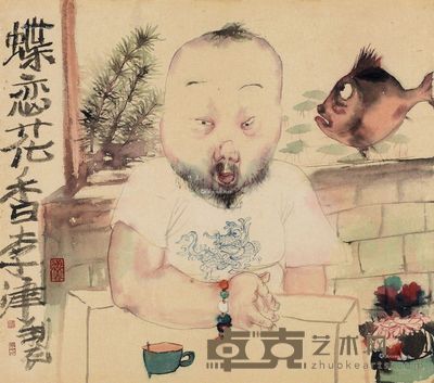 李津 蝶恋花香 44×50cm