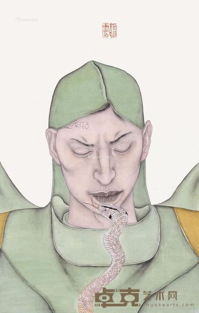祝铮鸣 人物 52×33cm