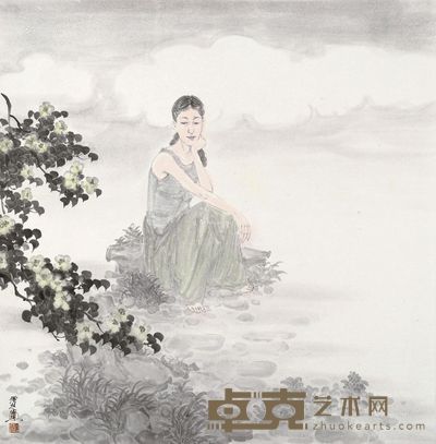 谭雷鸣 少女 69×69cm