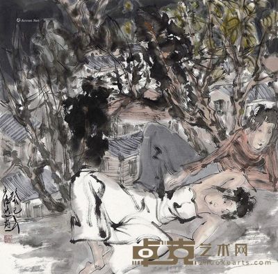 崔进 人物 66×66cm