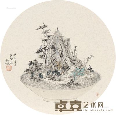 姚媛 宛作秋山色 直径41.5cm