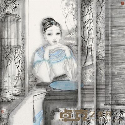 卞雅清 秋思 68×68cm