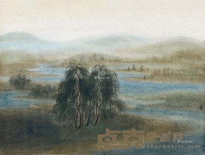 乔圆 山水 33×44cm