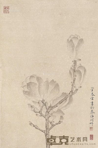 管春雷 玉兰 49×32.5cm