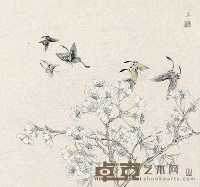 顾真真 蝶恋花 47.5×44cm