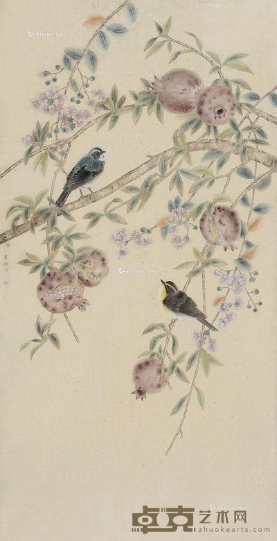 陈贝西 百子多福 135×69cm