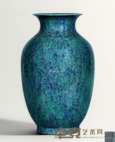 清 炉钧釉广口瓶 高28.5cm