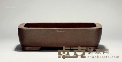 清早 紫砂水仙盆 37.2×25.6×10cm