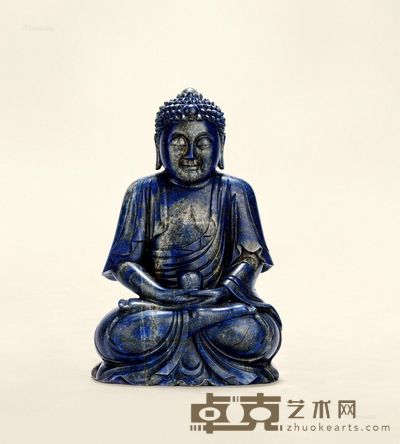 清乾隆 青金石无量寿佛 高18cm