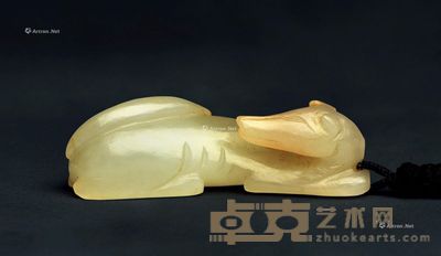 明或以前 白玉犬 长3.5cm