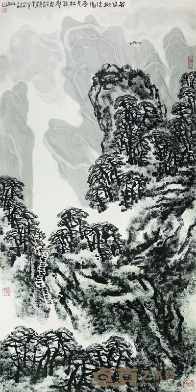 王永敬 谷风掀波涛 137×68㎝