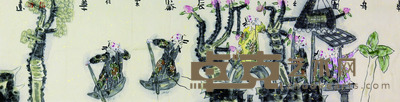 王仁华 轻舟图 134×34㎝