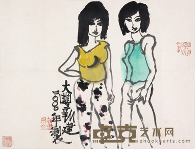 朱新建 人物 44×34cm