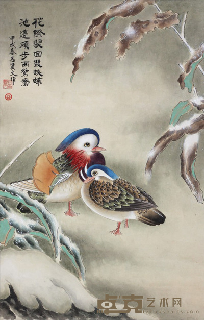 吕贤文 鸳鸯 68×44cm