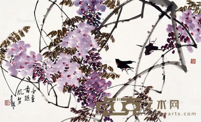 张继馨 双清图 47×89cm