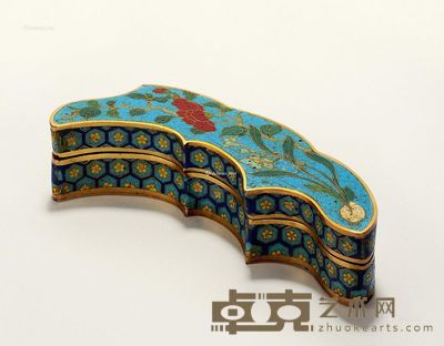 清 掐丝珐琅香盒 长20.6cm