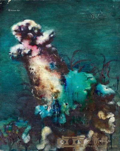 周春芽 1993年作 柔软的石头 油彩 画布 161.5×130cm