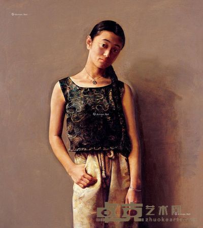 郭润文 2001年作 馨香 油彩 画布 100×90cm