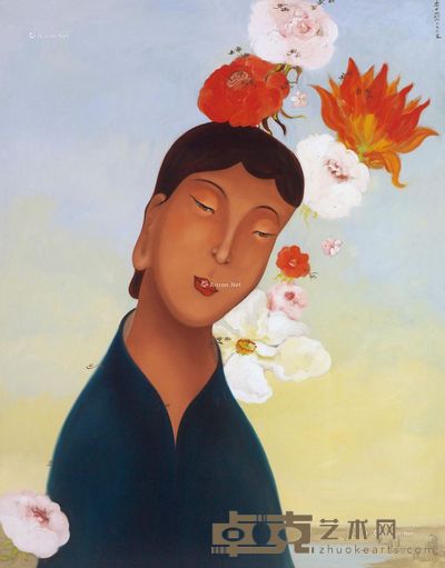 李爽 2005年作 人物 油彩 画布 150×120cm