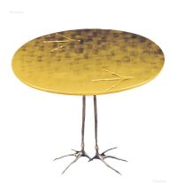 梅拉·奥本海姆 1939年作 脚印桌 松木 金箔 铜