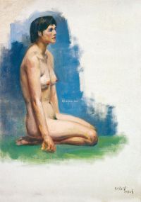 刘依闻 1982年作 裸女 油彩 画布