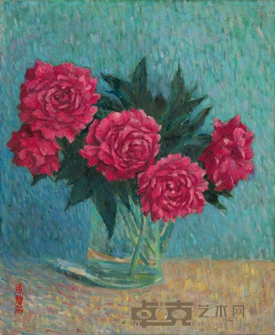 周碧初 瓶花 60×50cm