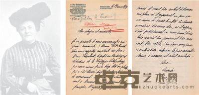 克拉拉·蔡特金 亲笔信 29.5×23cm