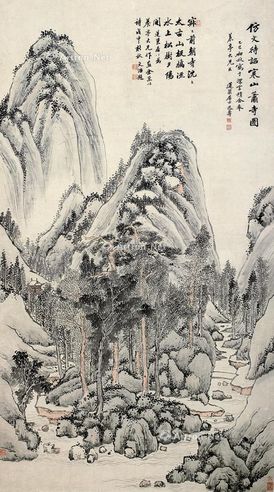 潘恭寿 仿古山水