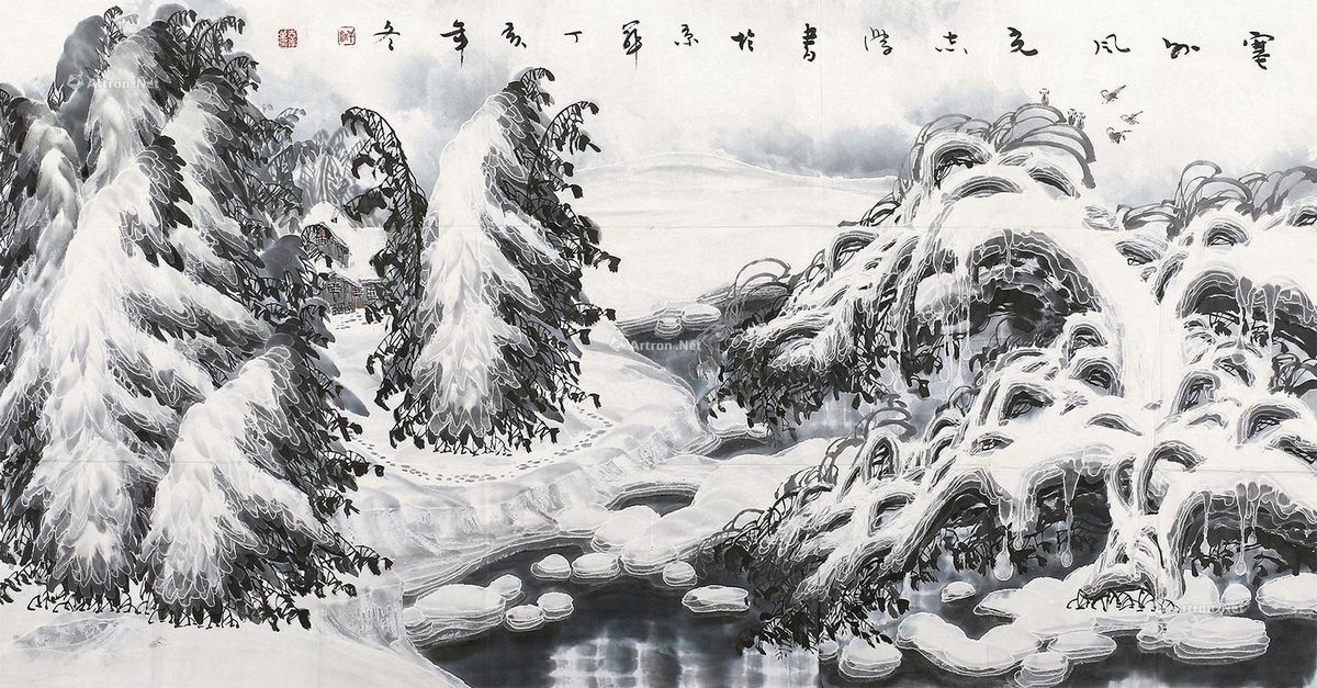 雪景海绵纸贴画 雪景海绵纸贴画