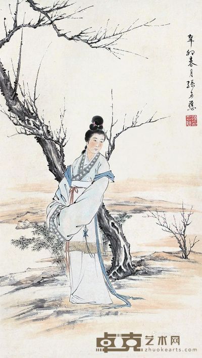 孙多慈 仕女轴 81×45cm