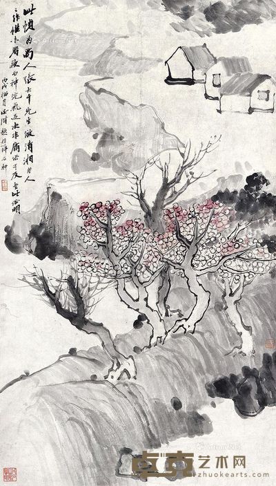 张大千 石涛笔意 73×41cm