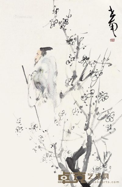 李世南 人物梅花 70×46cm