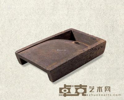 明或更早期 端石 火珠抄手砚 纵17.5cm;宽11.6cm;高3.3cm