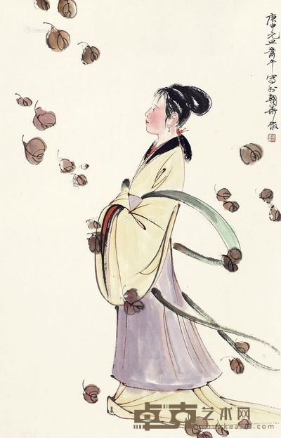 萧平 湘夫人 69×43.5cm