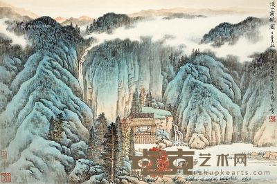 宋玉麟 溪山霜枫 40×59cm