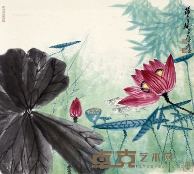 薛亮 荷塘清趣 55×61cm