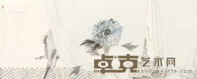 黄岑 鹦鹉图 39×97cm