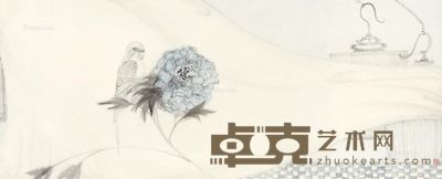 黄岑 鹦鹉图 39×97cm