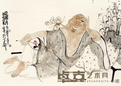 秦修平 笑弥勒 69.5×50cm